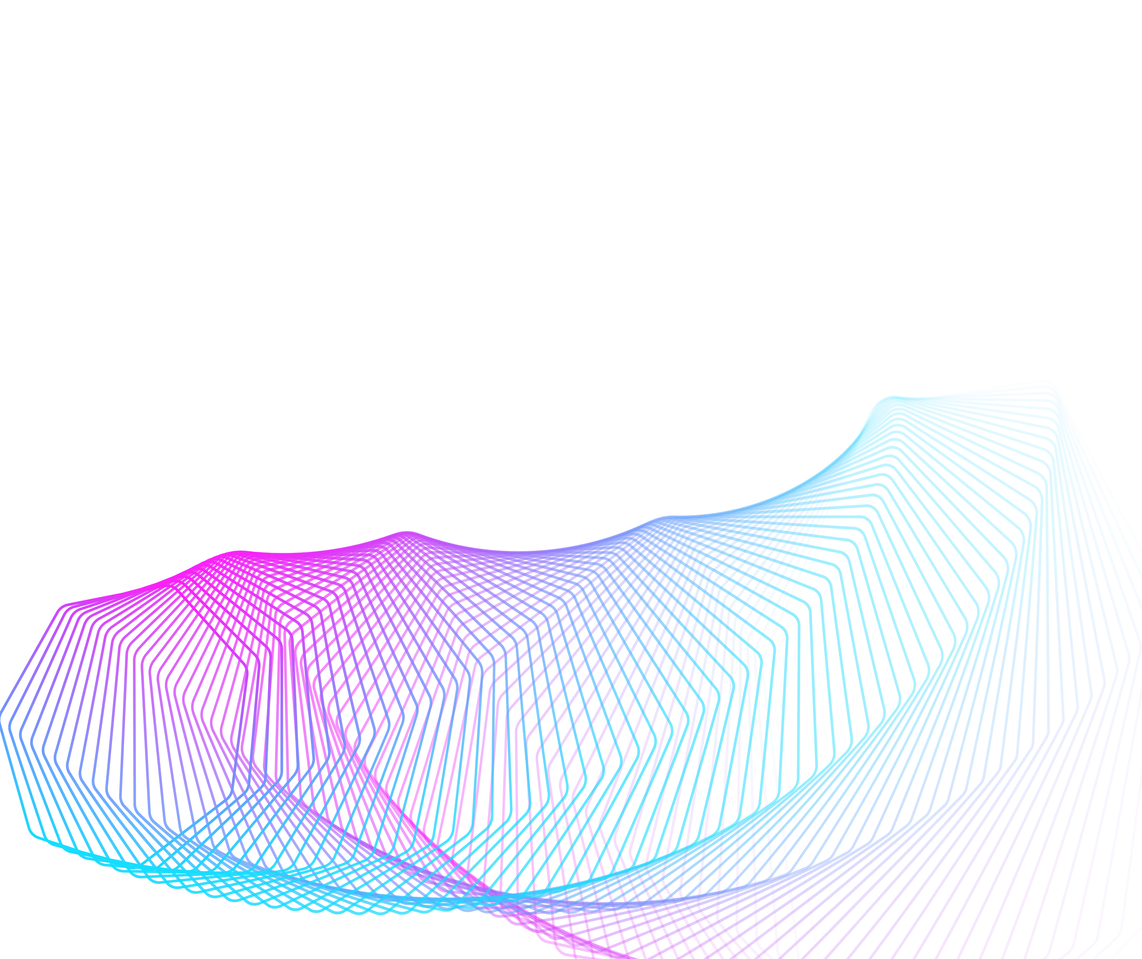 Decorative polygon waves
